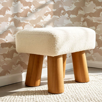 Reagan Wild Horses Beige Wallpaper
