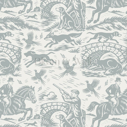 Kaida Hunt Story Ivory Grey Wallpaper