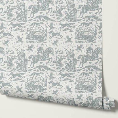 Kaida Hunt Story Ivory Grey Wallpaper