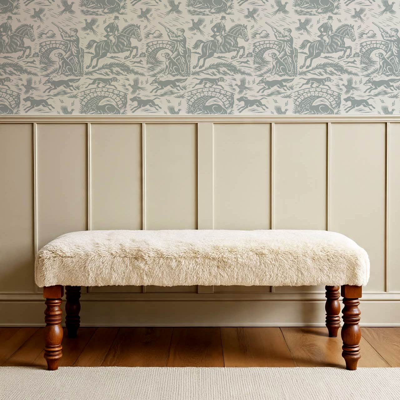 Kaida Hunt Story Ivory Grey Wallpaper