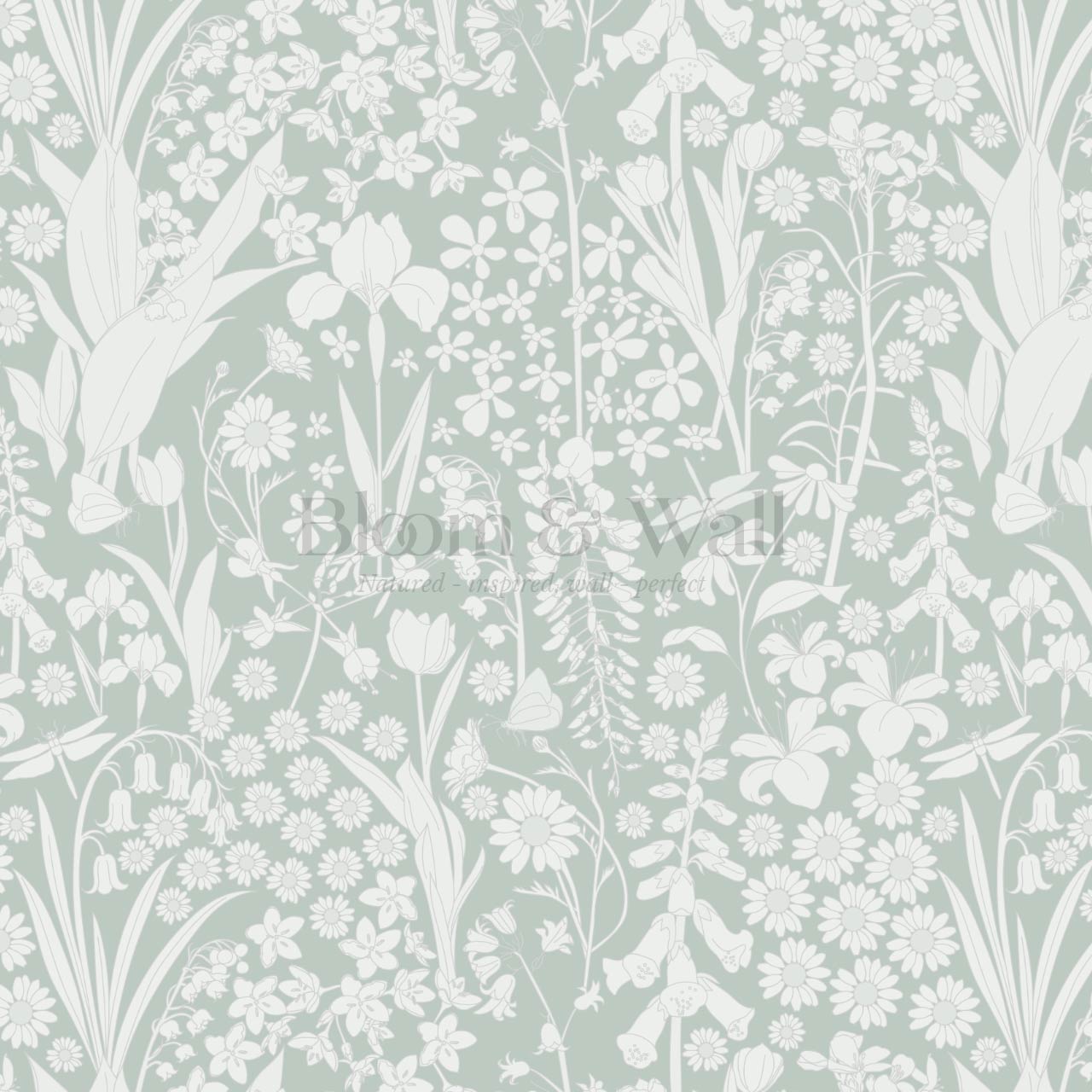 Kaira Secret Garden Sage Wallpaper
