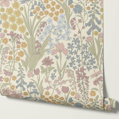 Kaira Secret Garden Cream Wallpaper