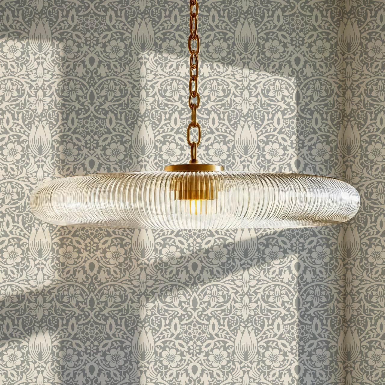 Kaja Borage Vintage Vines Gray Cloud Ivory Wallpaper