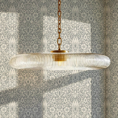 Kaja Borage Vintage Vines Gray Cloud Ivory Wallpaper