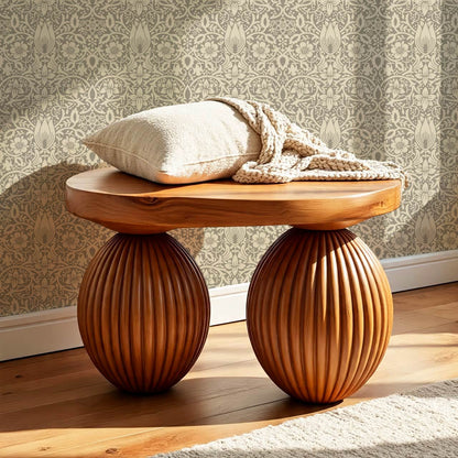 Kaja Borage Vintage Vines Stone Straw Wallpaper