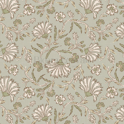 Kalami Floral Sage Wallpaper