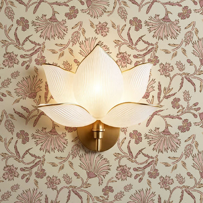 Kalami Floral Pink Cream Wallpaper