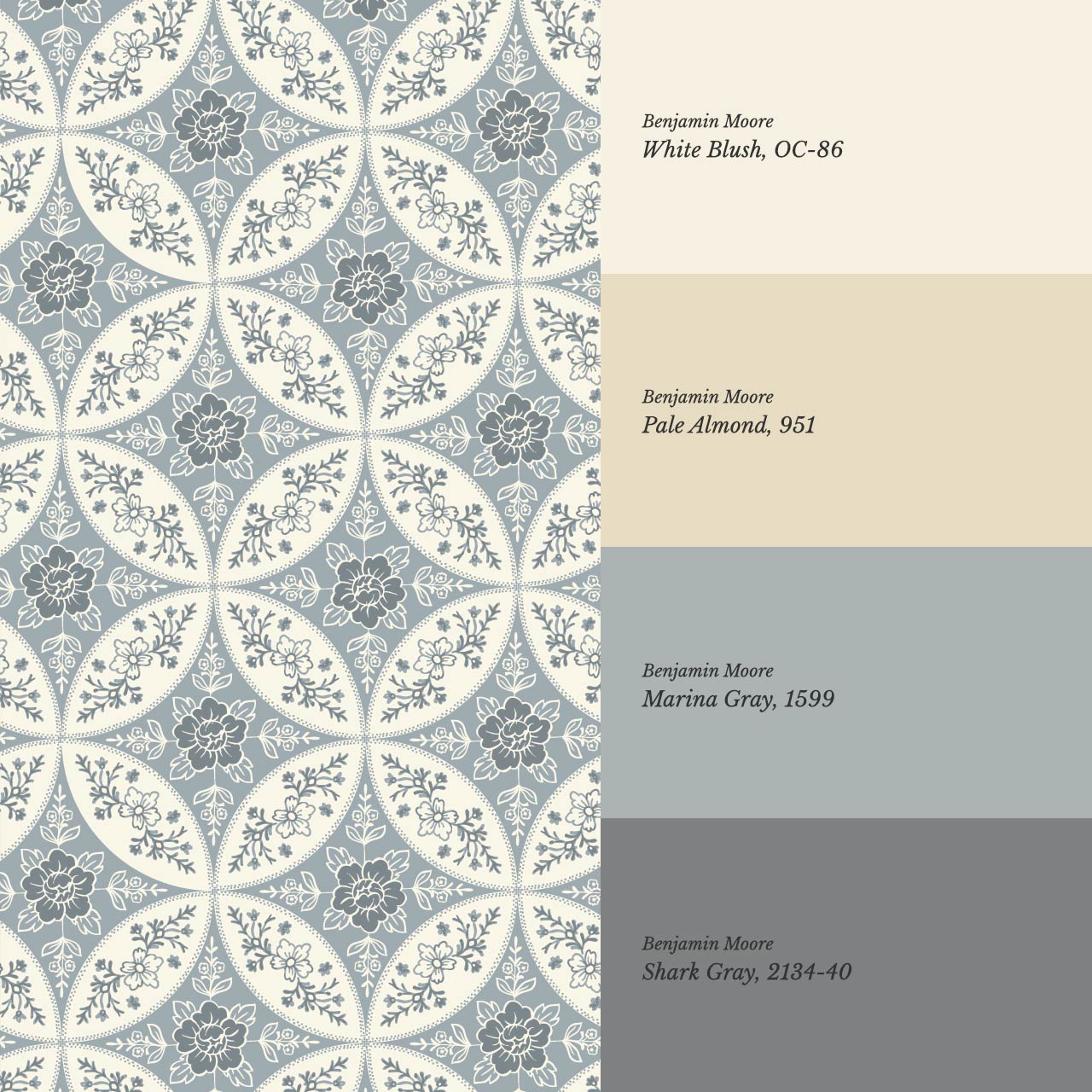 Katherine Silk Circles Manor Blue Wallpaper