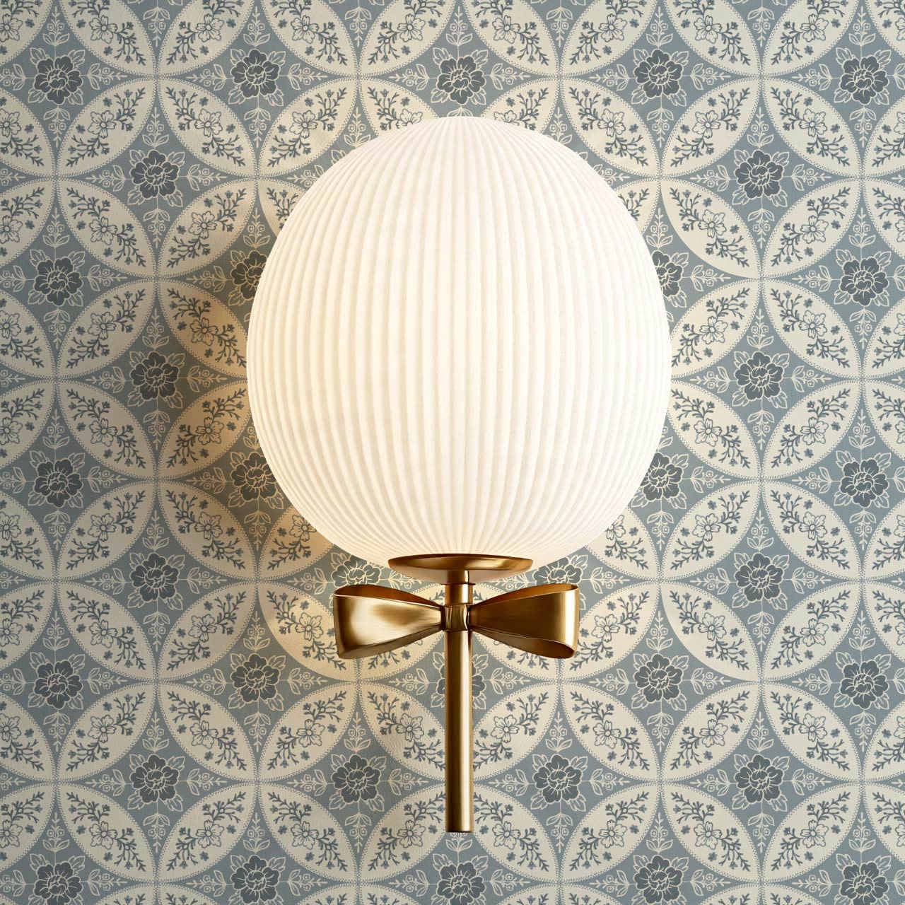 Katherine Silk Circles Manor Blue Wallpaper