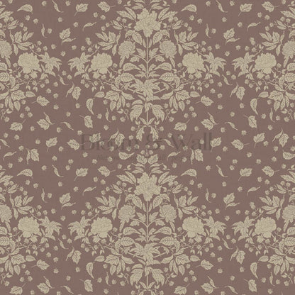 Kayla Tosssed Peonies Taupe Rose Dust Wallpaper