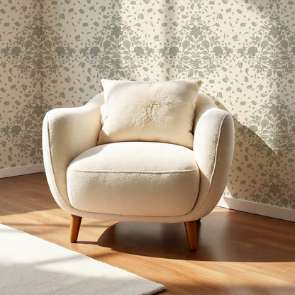 Kayla Tosssed Peonies Cream Sage Wallpaper