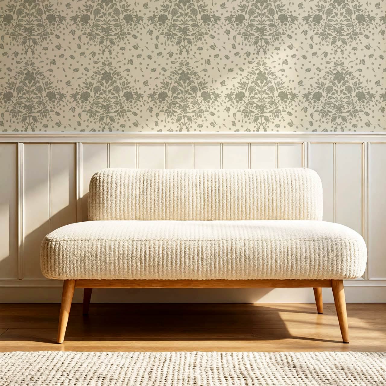 Kayla Tosssed Peonies Cream Sage Wallpaper