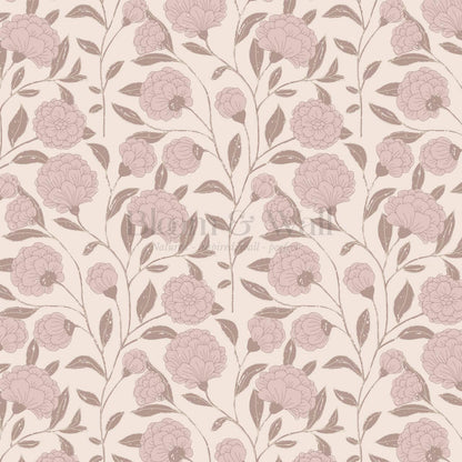 Kaylani Floral Vines Mauve Wallpaper