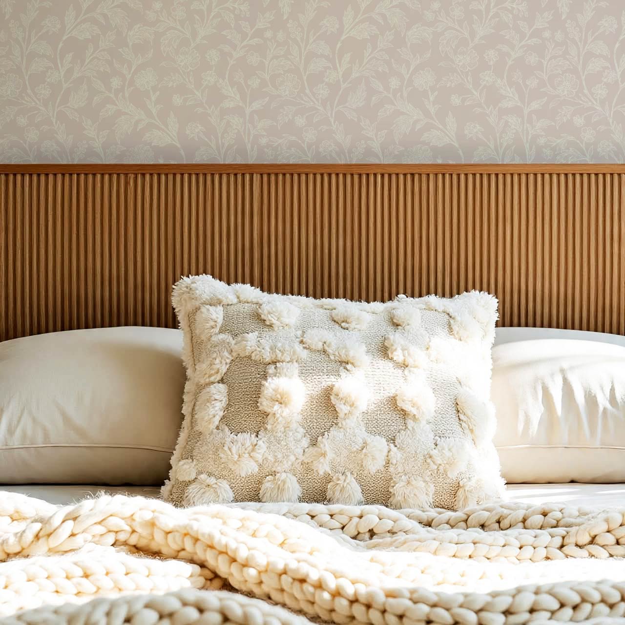 Kiki Trailing Floral Blush Ivory Wallpaper