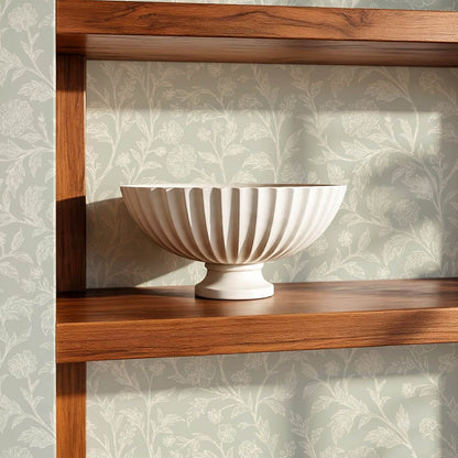 Kiki Trailing Floral Soft Olive Ivory Wallpaper