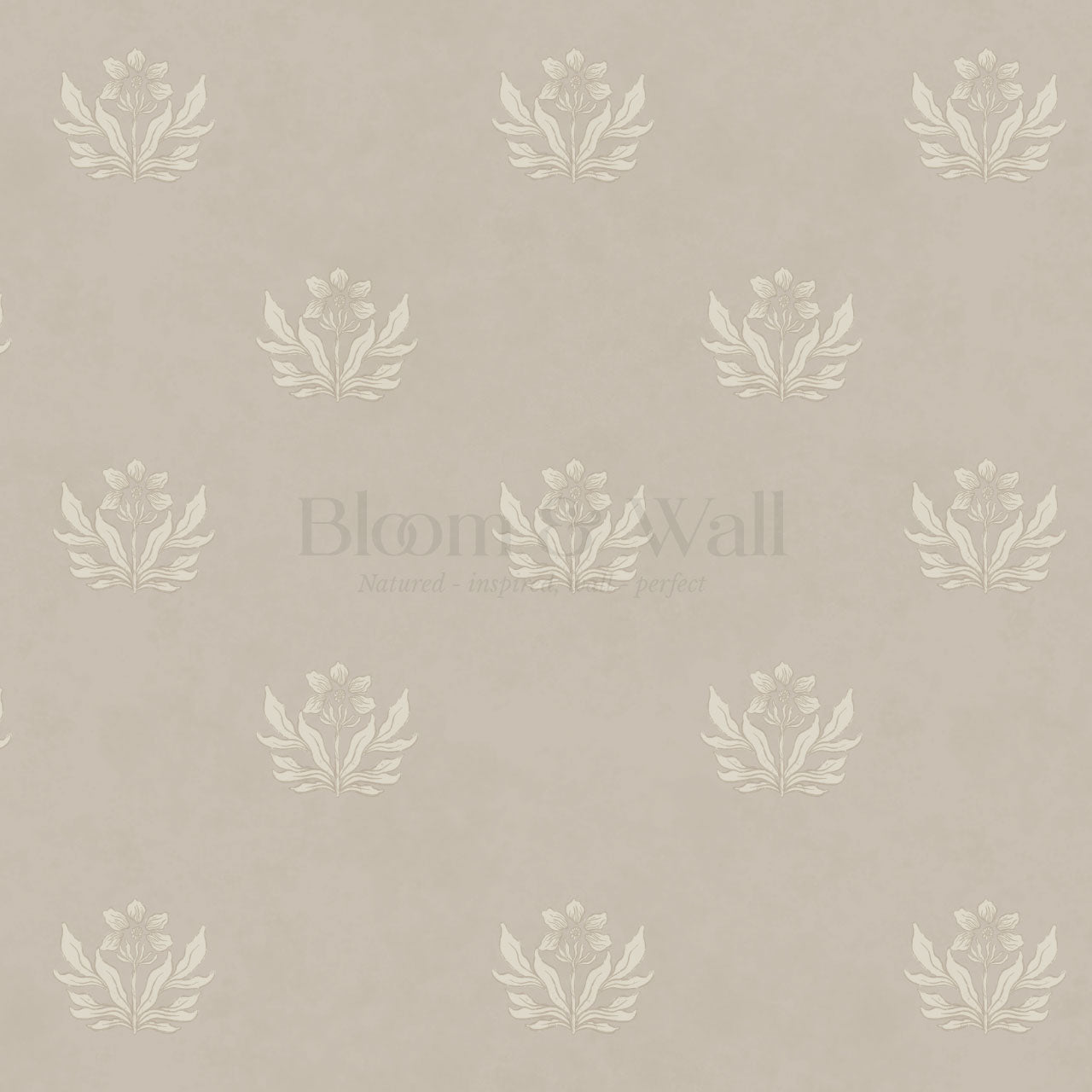 Kinsley Pressed in Petals Tan Wallpaper