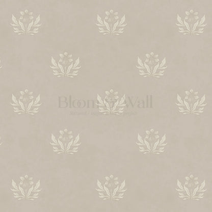Kinsley Pressed in Petals Tan Wallpaper