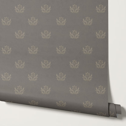 Kinsley Pressed in Petals Wet Stone Wallpaper