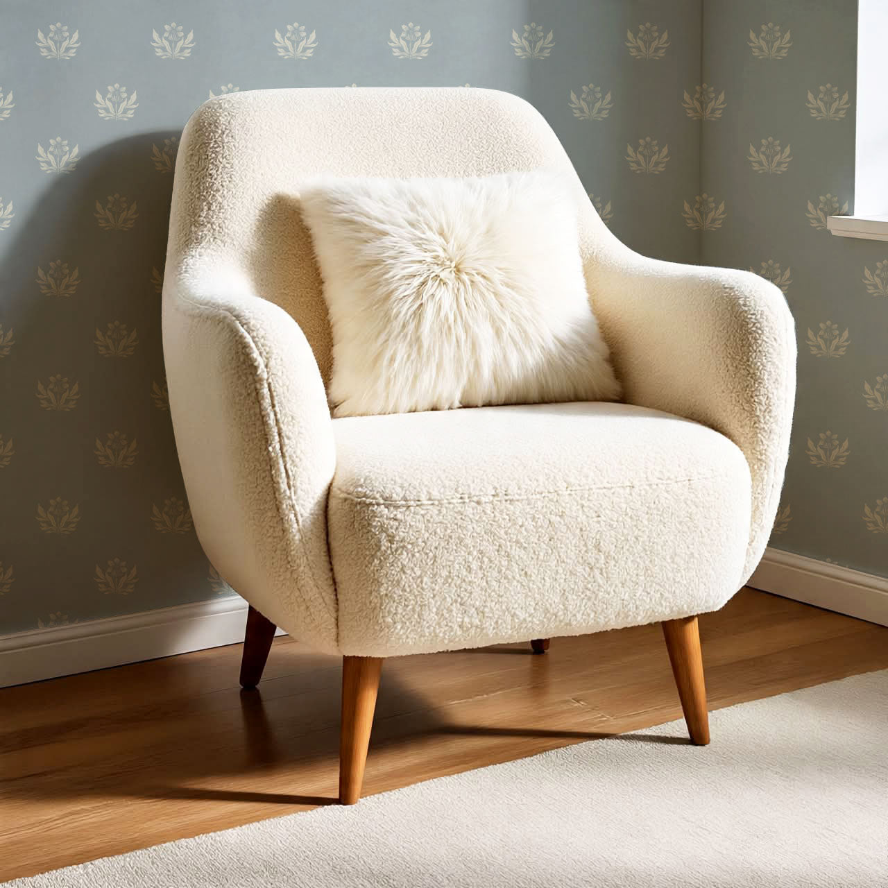Kinsley Pressed in Petals French Blue Wallpaper