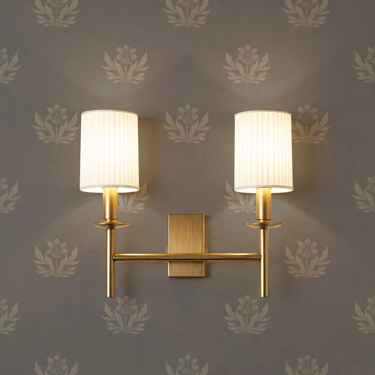 Kinsley Pressed in Petals Wet Stone Wallpaper
