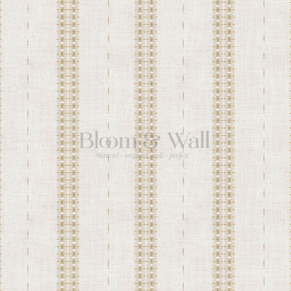Kitianna Loom Stripe Honey Bone Wallpaper