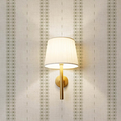 Kitianna Loom Stripe Sage Olive Bone Wallpaper