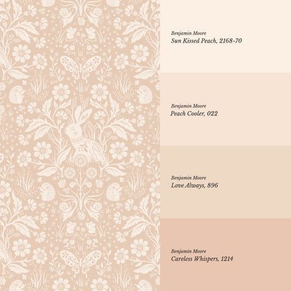 Laima Midsummer Garden Blush Cream Wallpaper