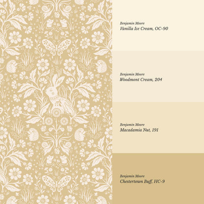 Laima Midsummer Garden Honey Cream Wallpaper