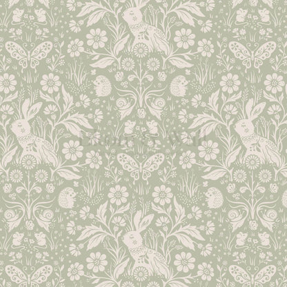 Laima Midsummer Garden Sage Ivory Wallpaper