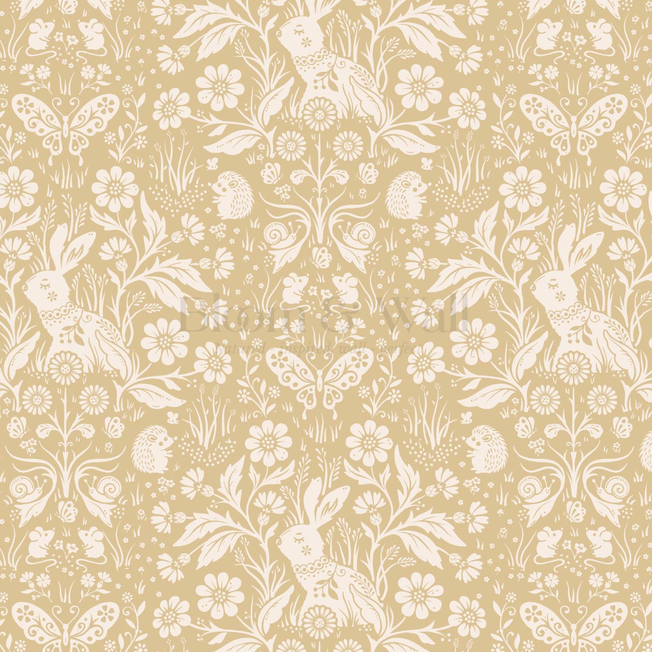 Laima Midsummer Garden Honey Cream Wallpaper