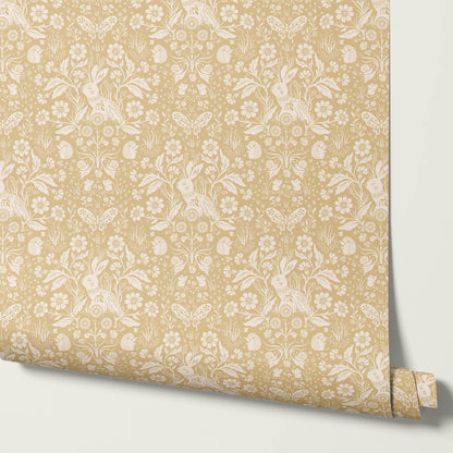 Laima Midsummer Garden Honey Cream Wallpaper