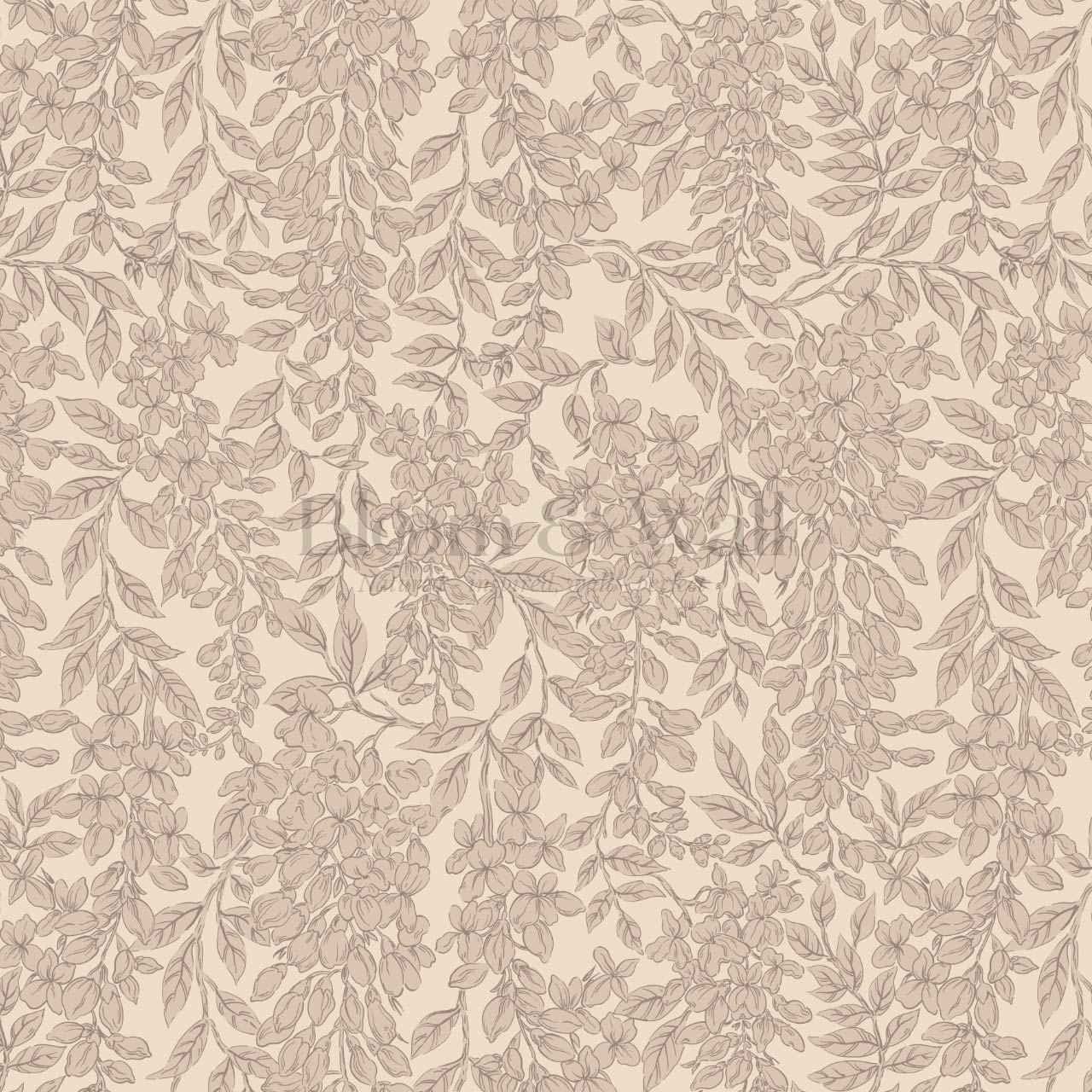 Laine Wisteria Vines Almond Mauve Wallpaper