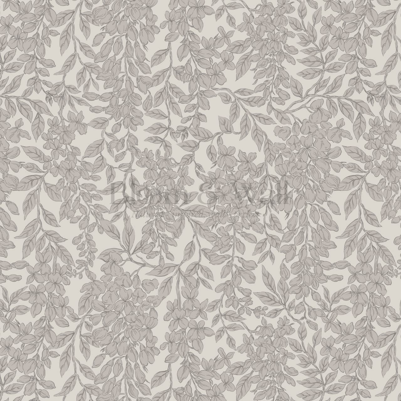 Laine Wisteria Vines Gray Stone Wallpaper