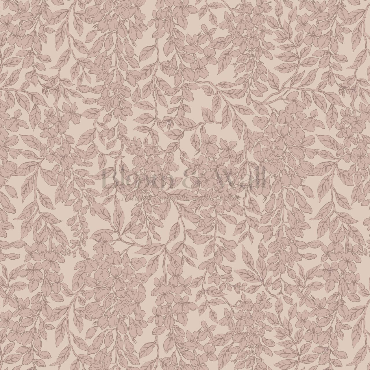 Laine Wisteria Vines Mauve Berry Wallpaper