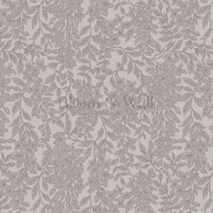 Laine Wisteria Vines Pale Plum Wallpaper