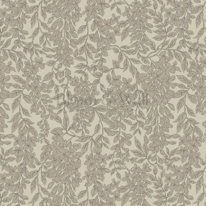 Laine Wisteria Vines Olive Stone Wallpaper
