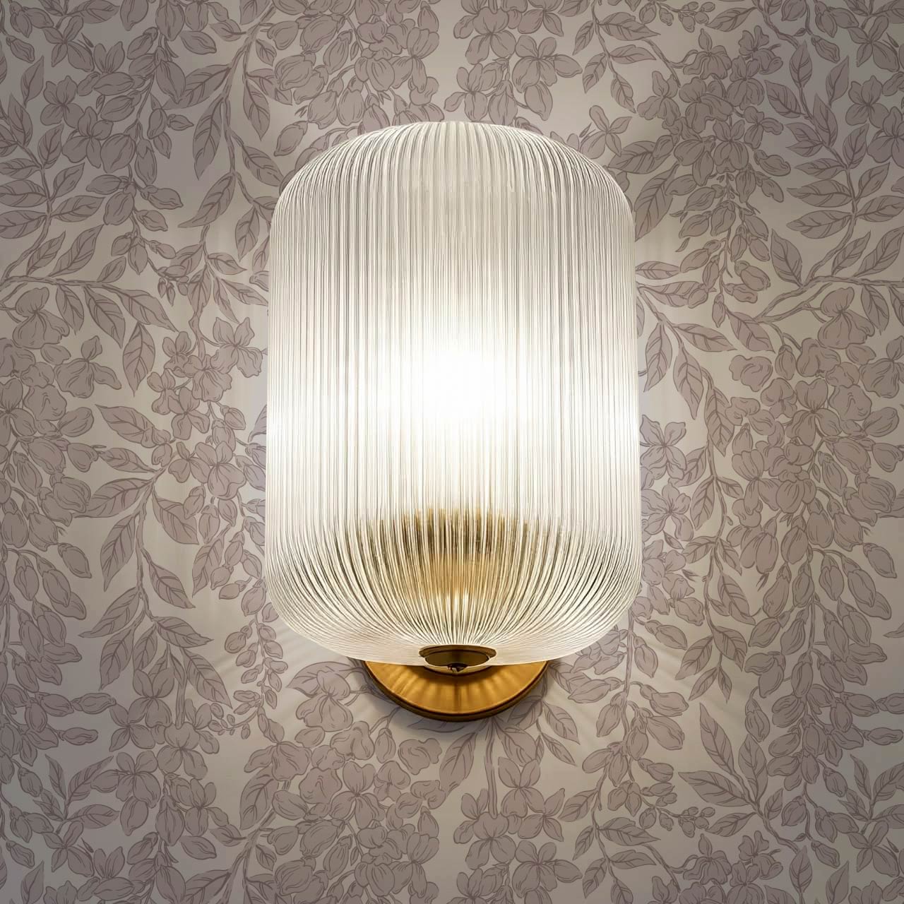 Laine Wisteria Vines Pale Plum Wallpaper