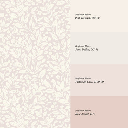 Lala Botanical Blush Ivory Wallpaper