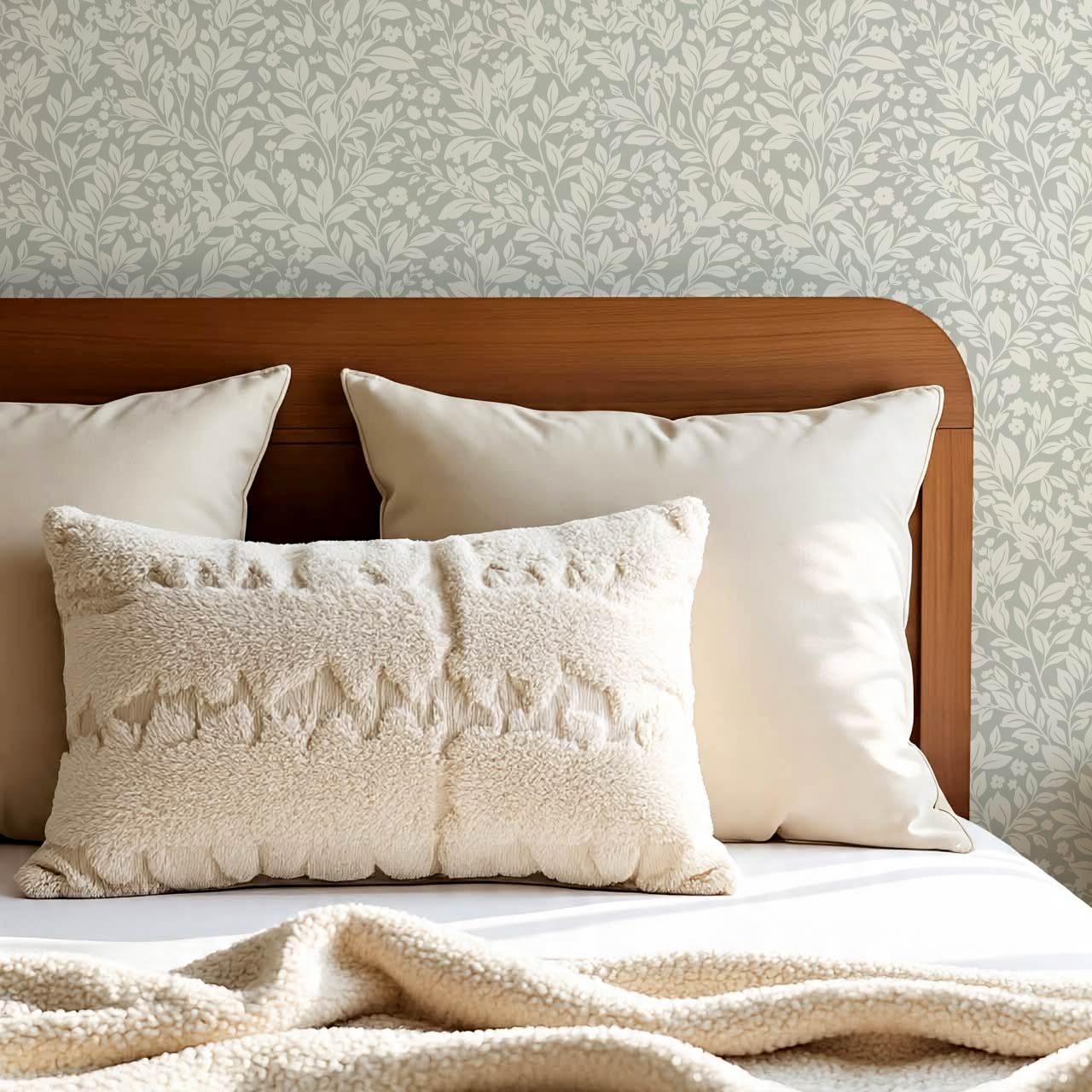 Lala Botanical Sage Ivory Wallpaper