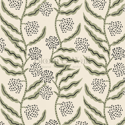 Lana La Ville Vines Butter Sage Wallpaper
