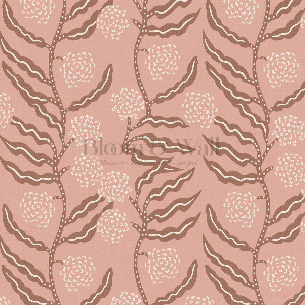 Lana La Ville Vines Mauve Clay Wallpaper