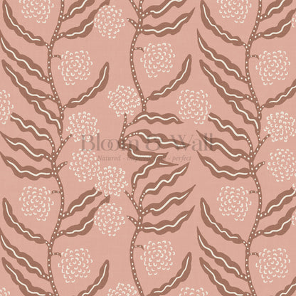 Lana La Ville Vines Mauve Clay Wallpaper