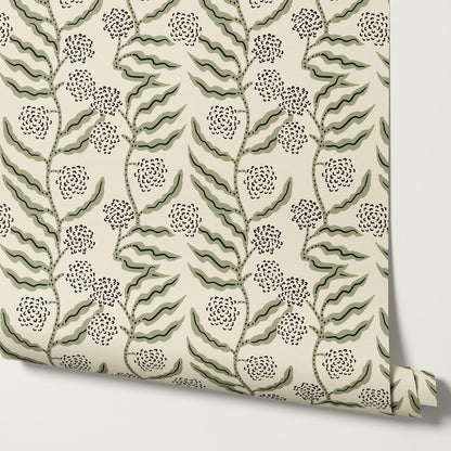 Lana La Ville Vines Butter Sage Wallpaper