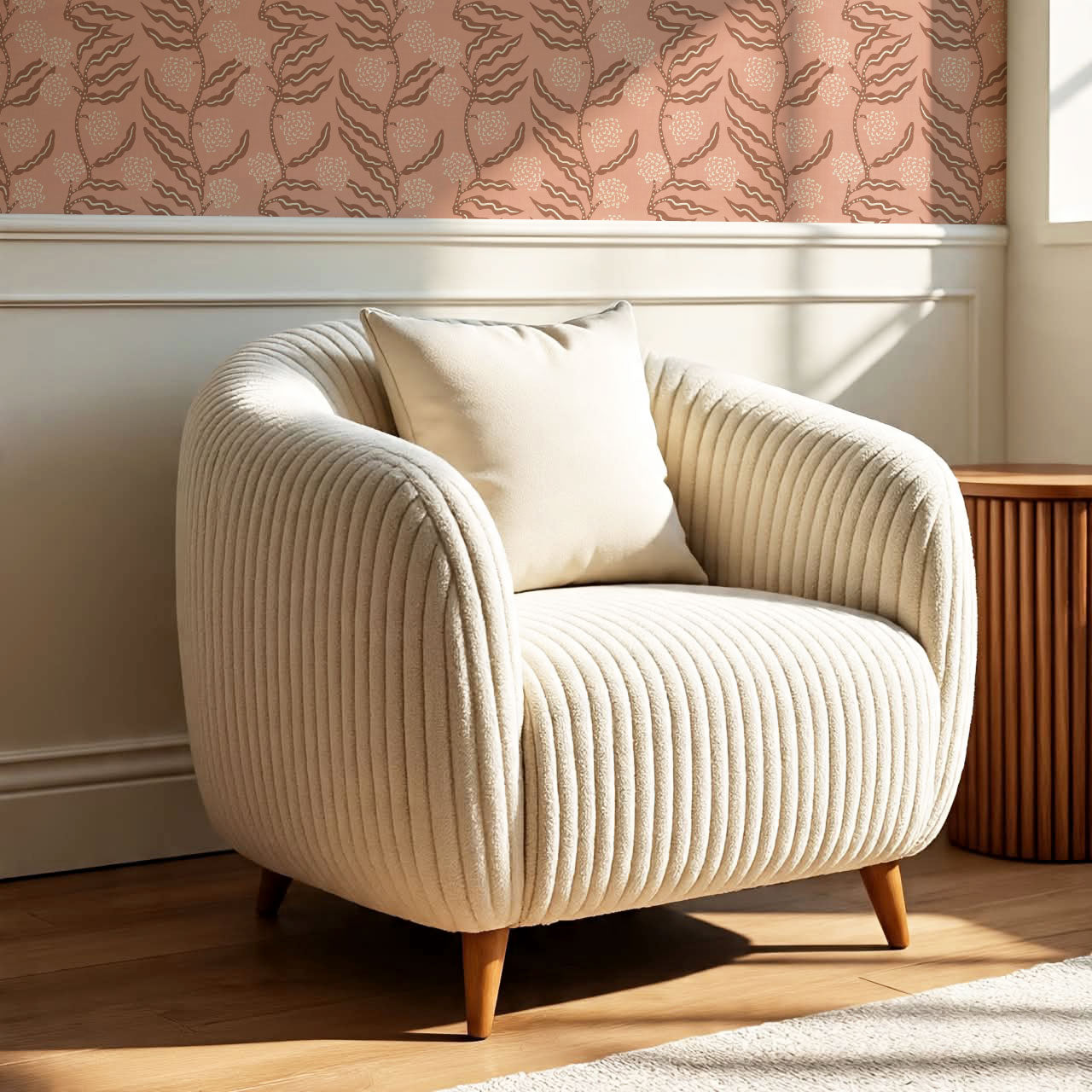 Lana La Ville Vines Mauve Clay Wallpaper