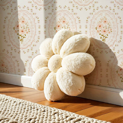 Lara Blooming Watercolor Medallions Coral Cream Wallpaper