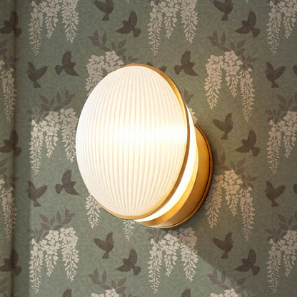 Larissa Wisteria Blooms Sage Brown Wallpaper
