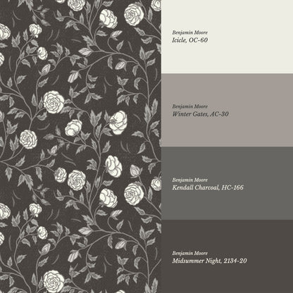 Laure Rose Thicket Coffee Wallpaper