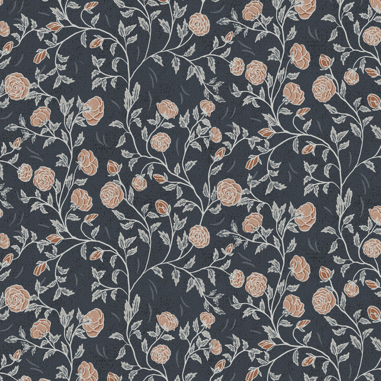 Laure Rose Thicket Blue Wallpaper