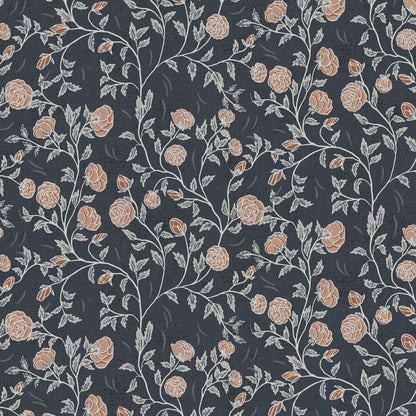 Laure Rose Thicket Blue Wallpaper