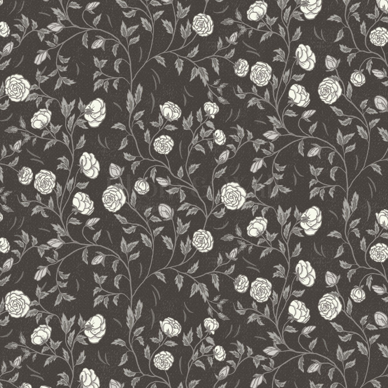 Laure Rose Thicket Coffee Wallpaper